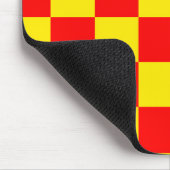 Rood Geel Check Checkered Pattern Design Muismat (Hoek)