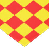 Rood Geel Check Checkered Pattern Design Tafelkleed (Gekanteld)
