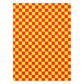 Rood Geel Check Checkered Pattern Design Tafelkleed (Voorkant)