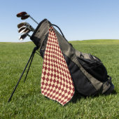 Rood Geel Checker Diamant Patroon Golfhanddoek (Groen)