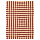 Rood Geel Checker Diamant Patroon Klembord (Achterkant)