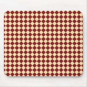 Rood Geel Checker Diamant Patroon Muismat