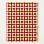 Rood Geel Checker Diamant Patroon Planner (Achterkant)