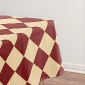 Rood Geel Checker Diamant Patroon Tafelkleed (Voorbeeld)