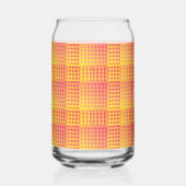 Rood Geel Dambord Abstract Patroon Blikvorm Glas (Rechts)