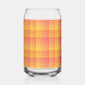 Rood Geel Dambord Abstract Patroon Blikvorm Glas (Links)