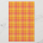 Rood Geel Dambord Abstract Patroon Briefpapier (Voorkant)