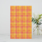 Rood Geel Dambord Abstract Patroon Briefpapier (Staand voorkant)