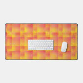 Rood Geel Dambord Abstract Patroon Bureaumat (Keyboard & Muis)