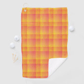 Rood Geel Dambord Abstract Patroon Golfhanddoek (Insitu)
