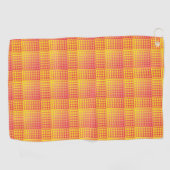 Rood Geel Dambord Abstract Patroon Golfhanddoek (Horizontaal)