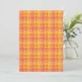 Rood Geel Dambord Abstract Patroon Kaart (Staand voorkant)