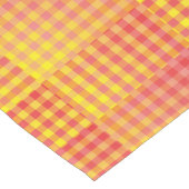 Rood Geel Dambord Abstract Patroon Korte Tafelloper (Hoek)