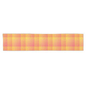 Rood Geel Dambord Abstract Patroon Korte Tafelloper (Horizontaal)