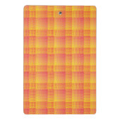 Rood Geel Dambord Abstract Patroon Mini Klembord (Achterkant)