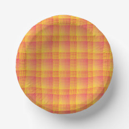 Rood Geel Dambord Abstract Patroon Papieren Kommen