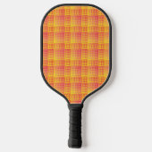 Rood Geel Dambord Abstract Patroon Pickleball Paddle (Achterkant)