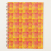 Rood Geel Dambord Abstract Patroon Planner (Voorkant)