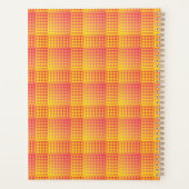 Rood Geel Dambord Abstract Patroon Planner (Achterkant)