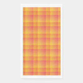 Rood Geel Dambord Abstract Patroon Servet