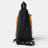 Rood Geel Dambord Abstract Patroon Sling Bag (Achterkant)