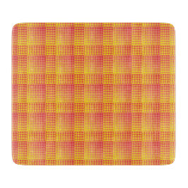 Rood Geel Dambord Abstract Patroon Snijplank