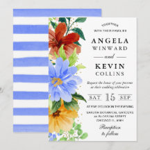 Rood Geel en Blauw Boho Bloemen Bruiloft