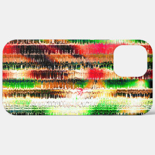 Rood geel en groen gestreept gesneden papier Case-Mate iPhone case