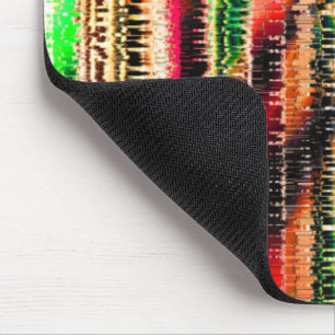 Rood geel en groen gestreept gesneden papier muismat