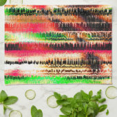 Rood geel en groen gestreept gesneden papier theedoek (Gevouwen)