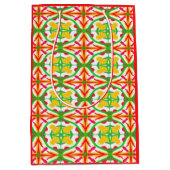 Rood, geel en limoengroen medium cadeauzakje (Voorkant)