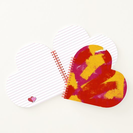 Rood, geel en roze notitieboek (Binnen)