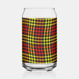 Rood Geel Geruit Geruit Naadloos Patroon Blikvorm Glas