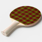 Rood Geel Geruit Geruit Naadloos Patroon Tafeltennisbatje (Voorkant Gekanteld)