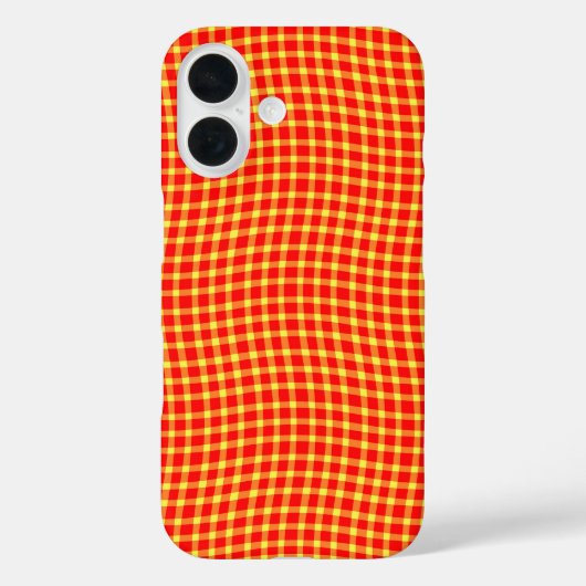 Rood Geel Geruit Schakering Naadloos Patroon Case-Mate iPhone Case (Achterkant)