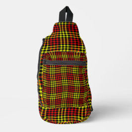 Rood Geel Geruit Schakering Naadloos Patroon Sling Bag