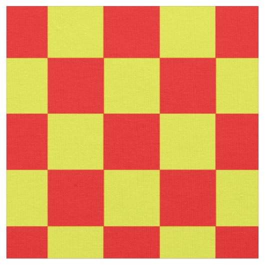 Rood geel geruite check patroon ontwerp stof (Close Up)