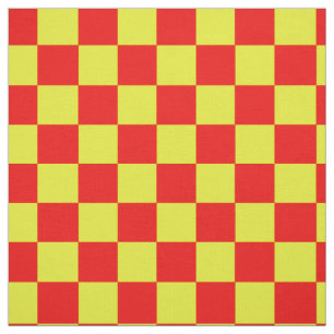Rood geel geruite check patroon ontwerp stof