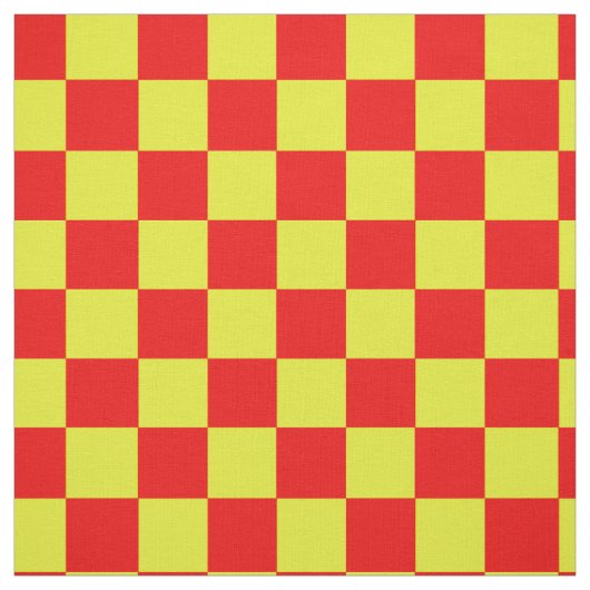 Rood geel geruite check patroon ontwerp stof (Swatch)