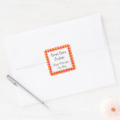 Rood geel geruite Doily Custom Stickers (Envelop)