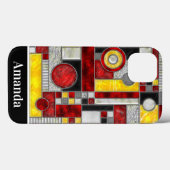 Rood geel Glas in lood Case-Mate iPhone Case (Achterkant (horizontaal))