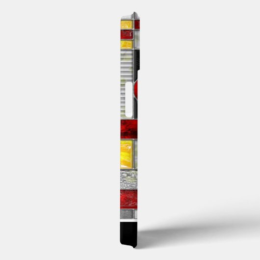 Rood geel Glas in lood Case-Mate iPhone Case (Achterkant / Rechts)