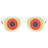 Rood Geel Goofy Ogen 4Reggie Retro Zonnebril (Voorkant)