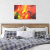 Rood Geel Groen Abstract Expressionisme Canvas Afdruk (Insitu (Slaapkamer))