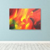 Rood Geel Groen Abstract Expressionisme Canvas Afdruk (Insitu (Houten vloer))