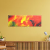 Rood Geel Groen Abstract Expressionisme Schilderen Canvas Afdruk (Insitu (Woonkamer))