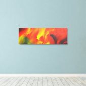 Rood Geel Groen Abstract Expressionisme Schilderen Canvas Afdruk (Insitu (Houten vloer))