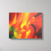 Rood Geel Groen Abstract Expressionisme Schilderen Canvas Afdruk (Voorkant)