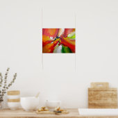 Rood Geel Groen Abstract Expressionisme Schilderen Poster (Keuken)