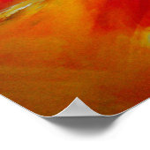 Rood Geel Groen Abstract Expressionisme Schilderen Poster (Hoek)